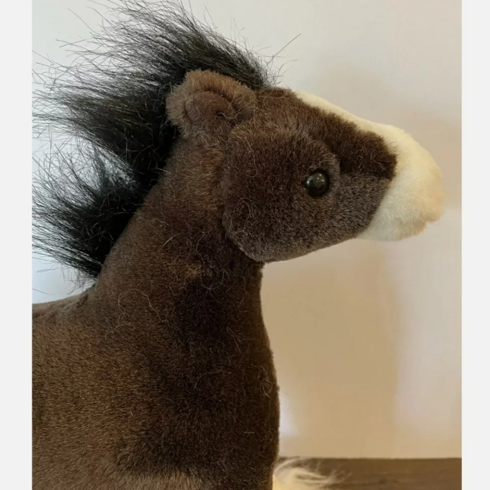 Gund “Dale” Clydesdale Firm Plush Horse Stuffed Animal Realistic Toy Brown White